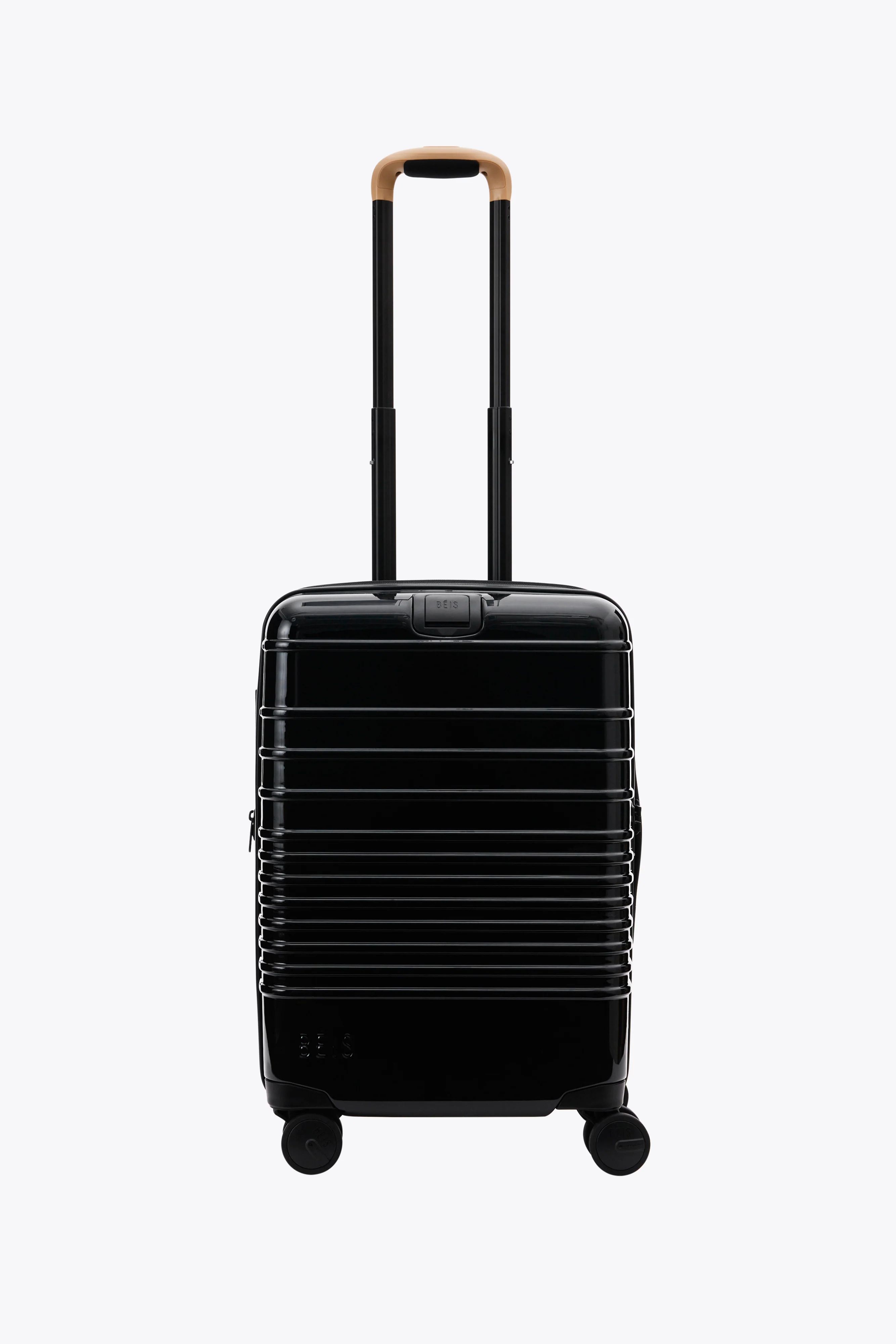 THE CARRY-ON ROLLER IN GLOSSY BLACK | BÉIS Travel