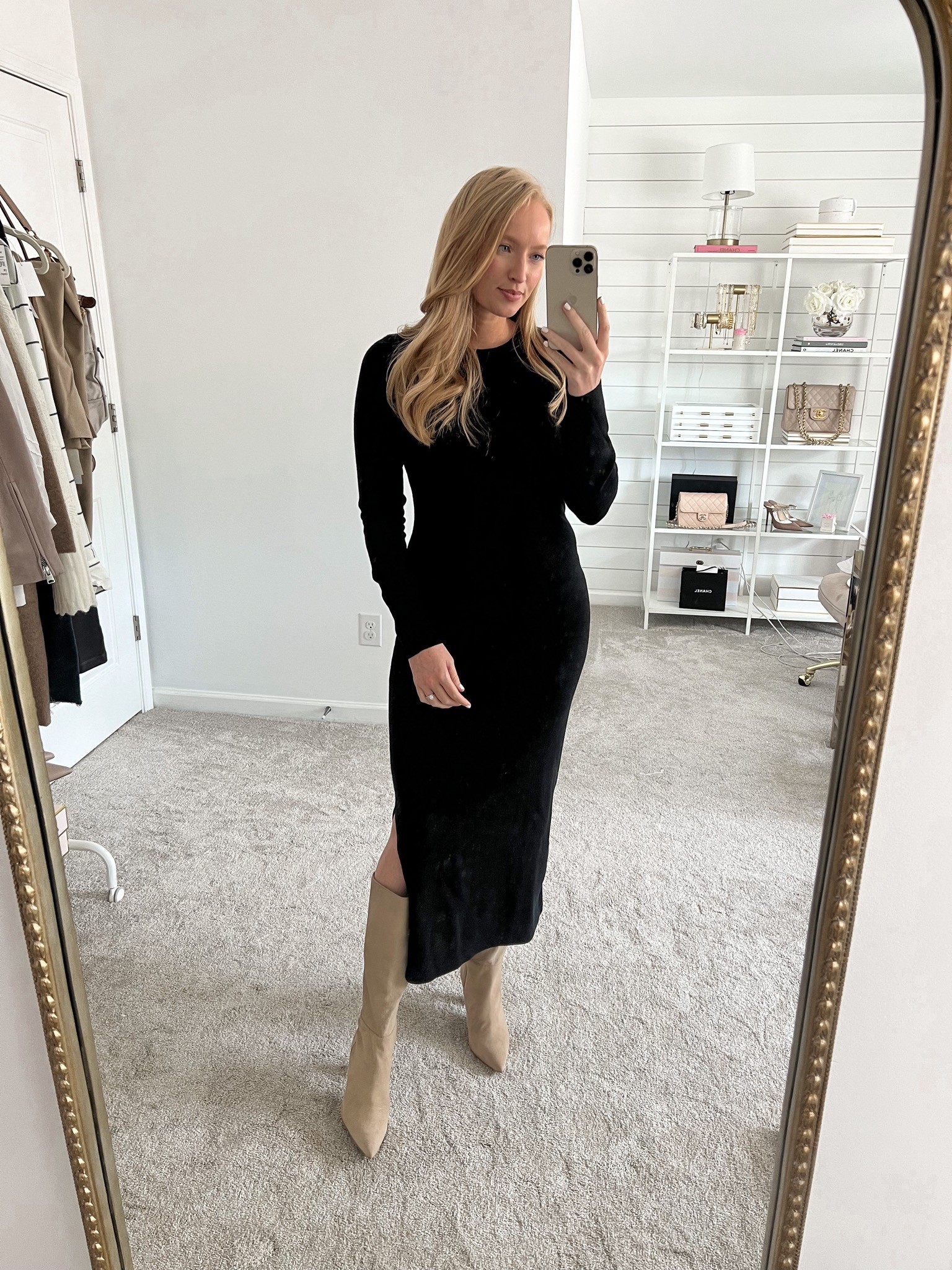 Gorgeous black sweater dress. Wearing a medium & also comes in a shorter length!

#LTKunder100 #LTKSeasonal #LTKstyletip