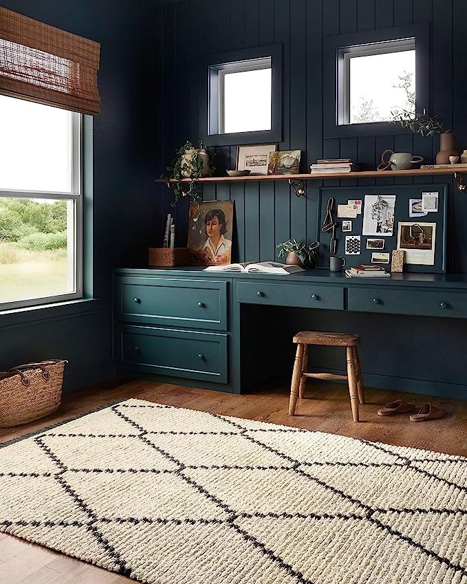 Loloi Chris Loves Julia x Alice ALI-04 Cream/Charcoal Geometric Area Rug 7'-9" x 10' | Amazon (US)