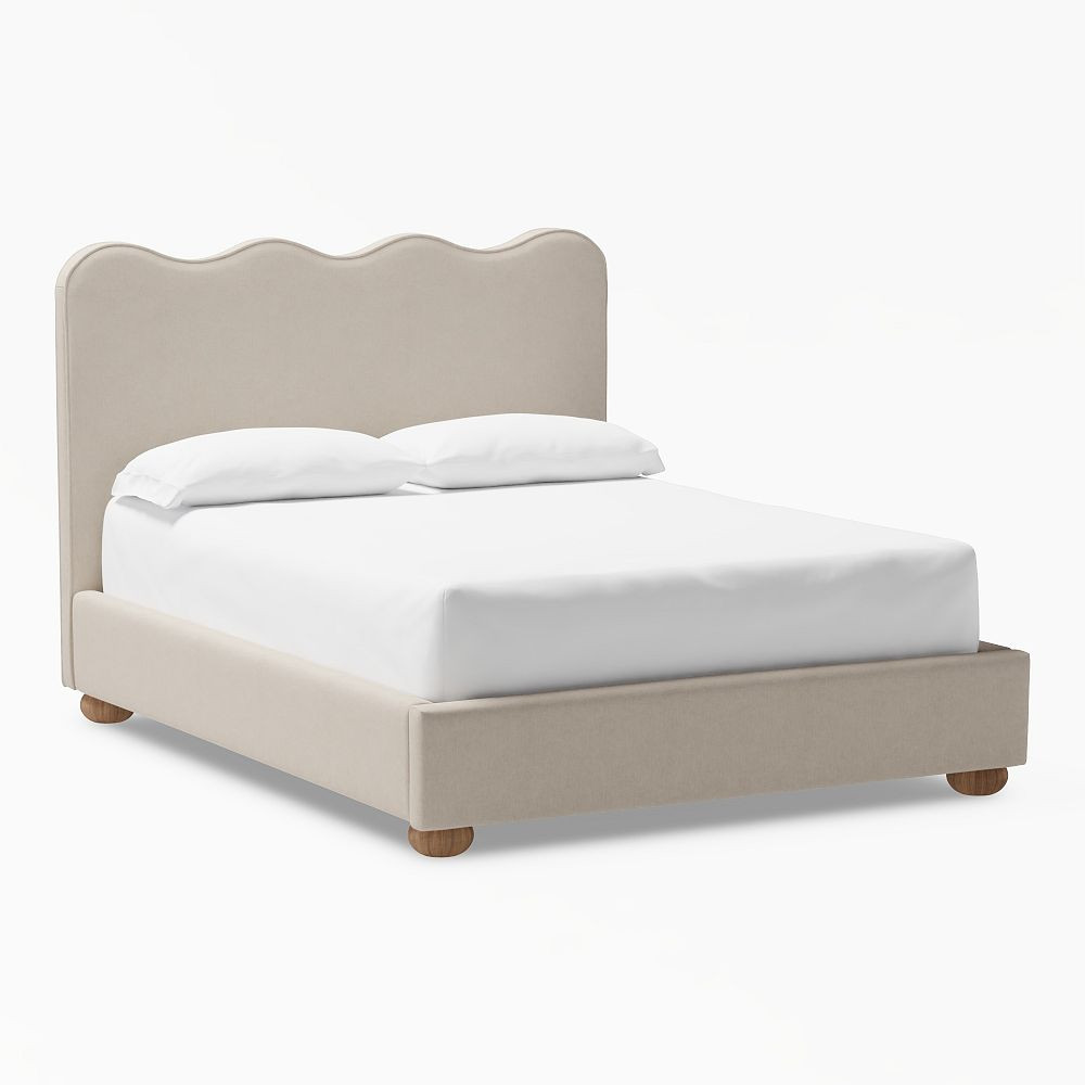 Millie Wavy Upholstered Classic Bed | Pottery Barn Teen