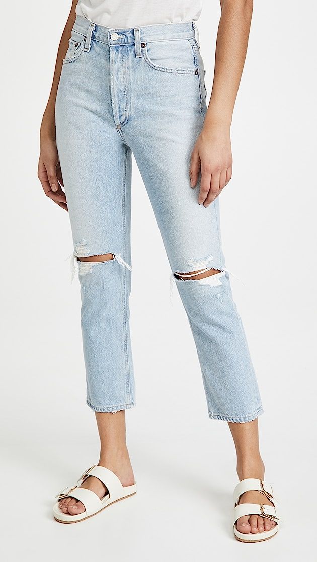 Riley High Rise Straight Crop Jeans | Shopbop