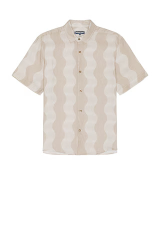 Frescobol Carioca Castro Cabana Stripe Linen Classic Shirt in Truffle from Revolve.com | Revolve Clothing (Global)