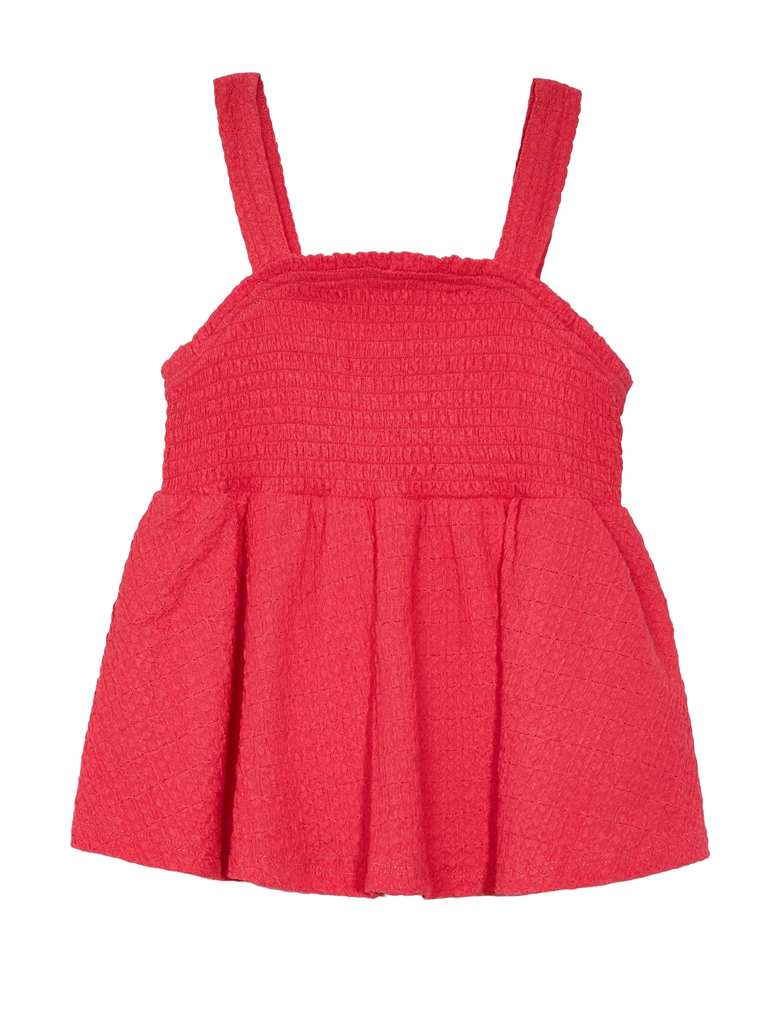 Wonder Nation Girls Smocked Tank, Sizes 4-18 & Plus | Walmart (US)