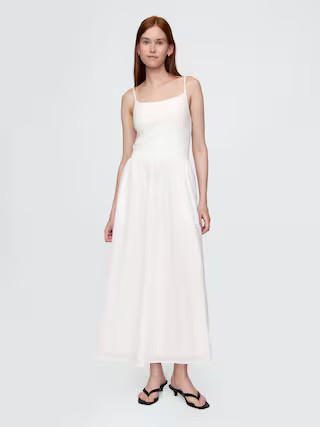 Compact Jersey Mixed Media Maxi Dress | Gap (US)