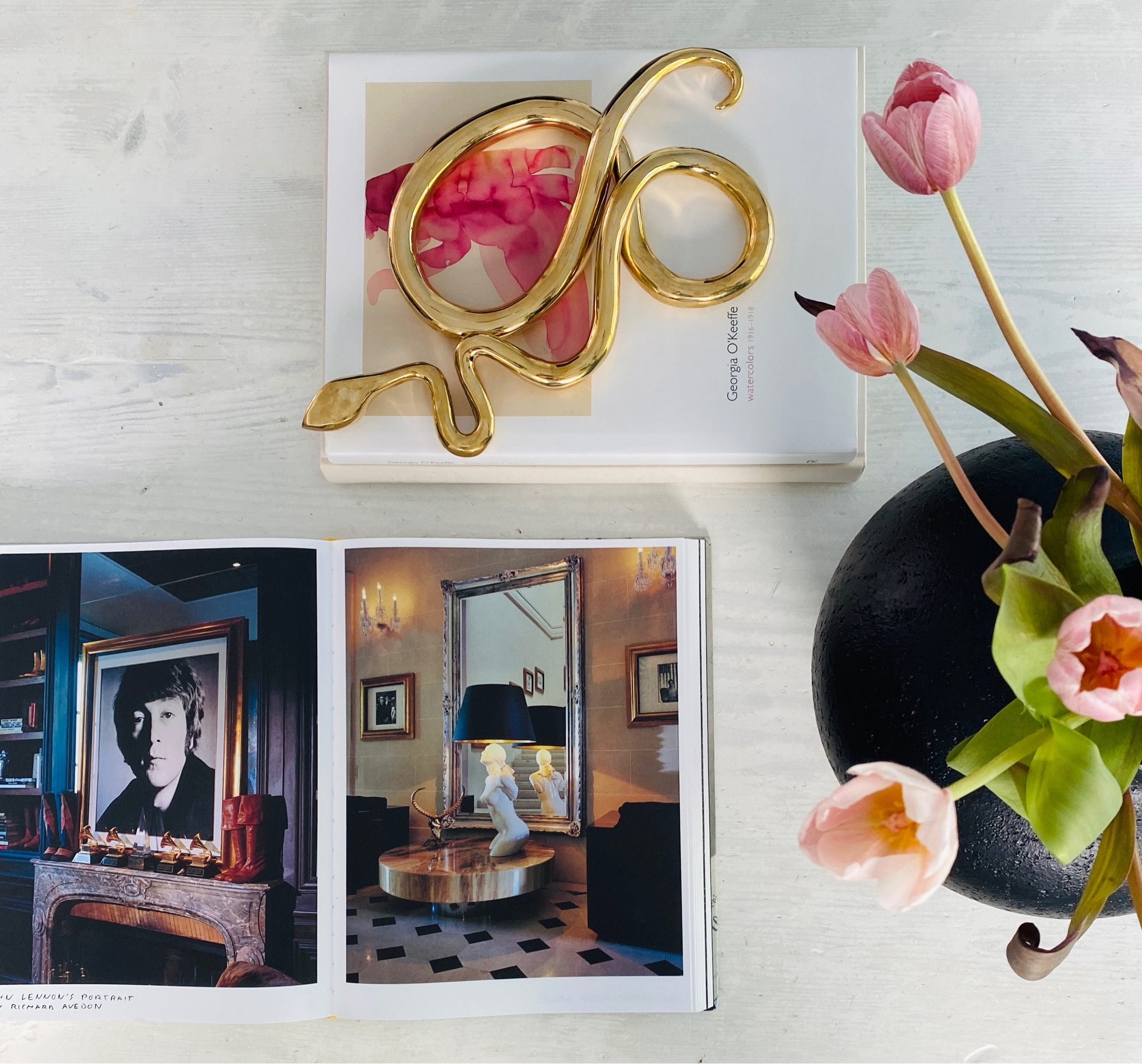 Coffee table details / I DIY’d the CB2 vase and painted it black myself to get more is a pop on my light wood coffee table. The Francois Halard: A Visual Diary book is always open on my coffee table. It’s such a great conversation piece. 

Decorative object | found object | coffee table books | coffee table styling | coffee table | vase

#LTKfindsunder100 #LTKstyletip #LTKhome