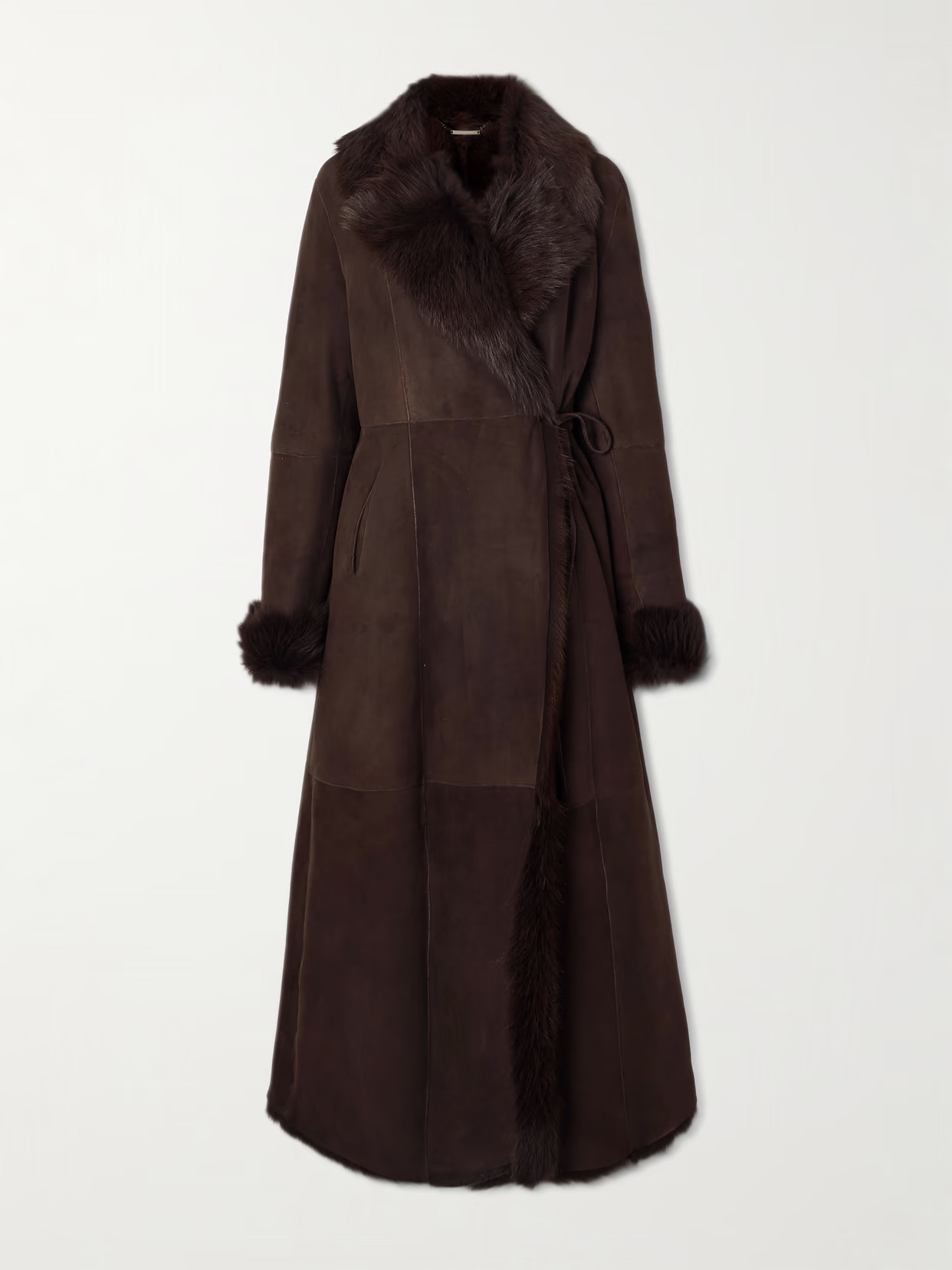 Nour Hammour - Joni Shearling Coat - Brown | NET-A-PORTER (US)