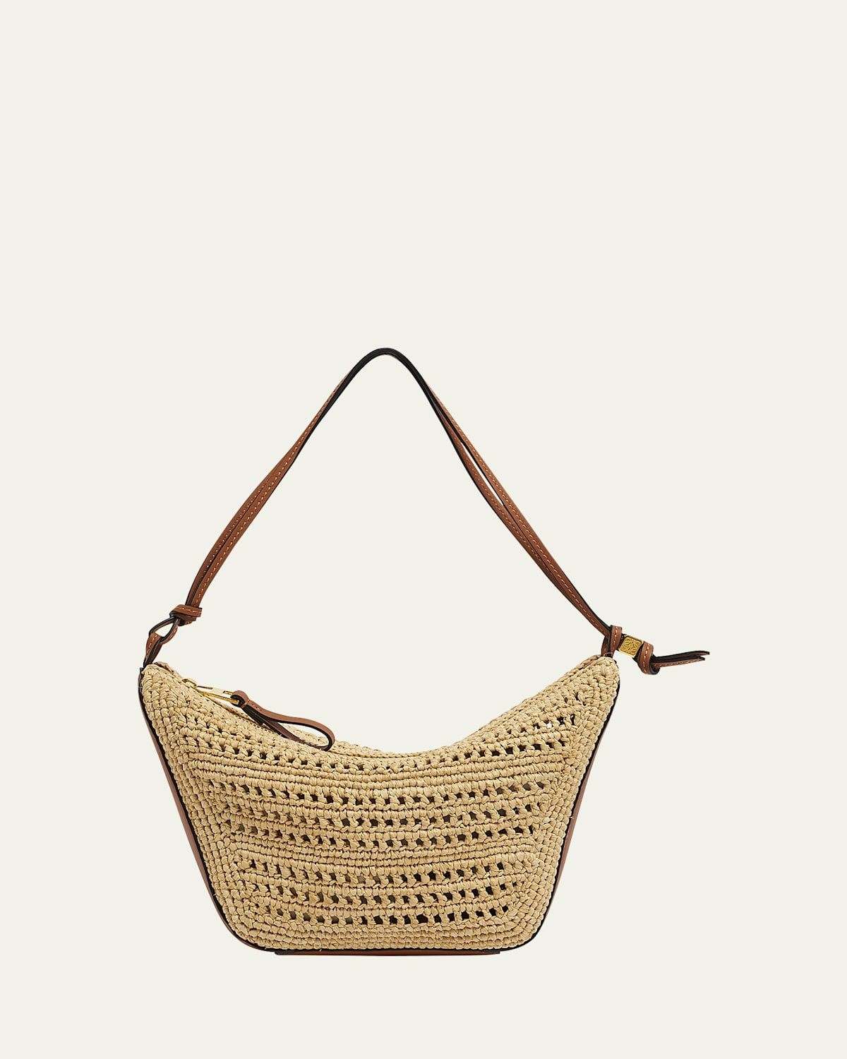 x Paula's Ibiza Hammock Mini Hobo Bag in Raffia with Leather Strap | Bergdorf Goodman