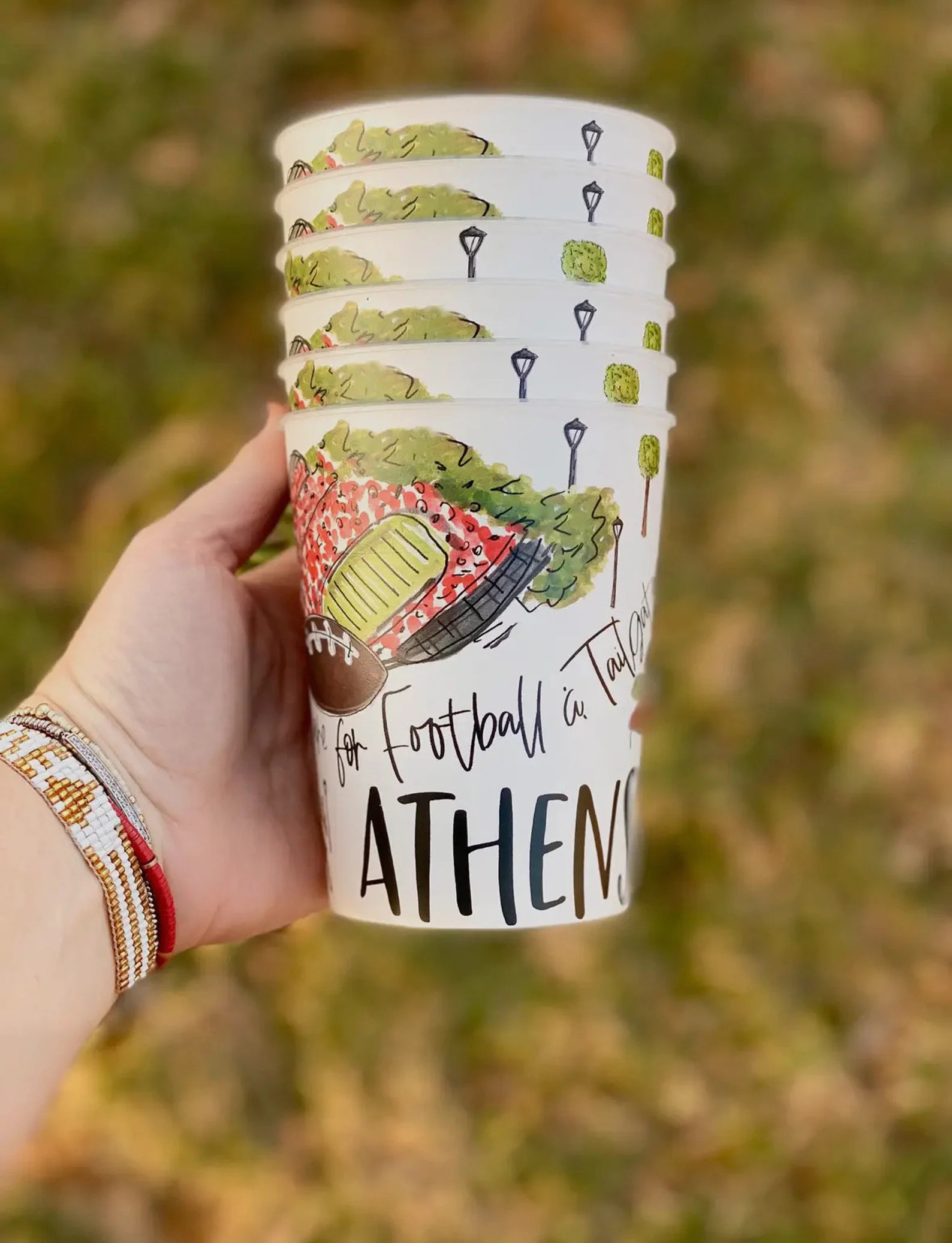 Athens Georgia Football Reusable Party Cups 16oz or Napkins - Etsy | Etsy (US)