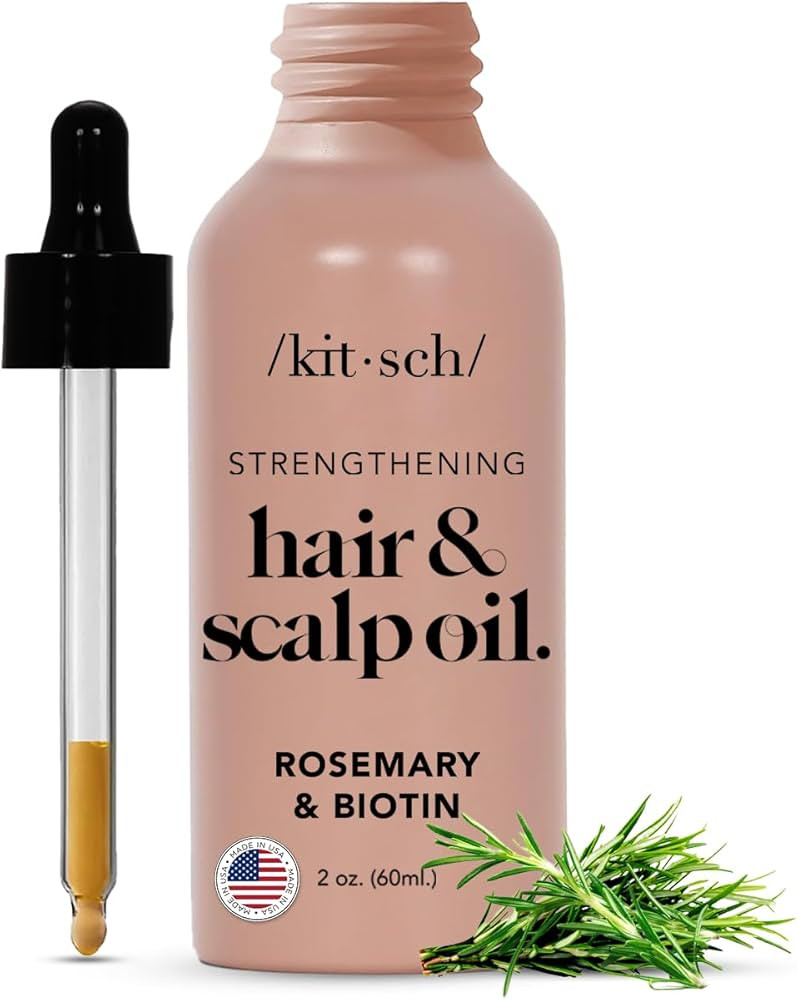 Kitsch Rosemary Oil for Hair Growth and Healthy Scalp, Pre Wash Scalp & Hair Oil Infused with Bio... | Amazon (US)