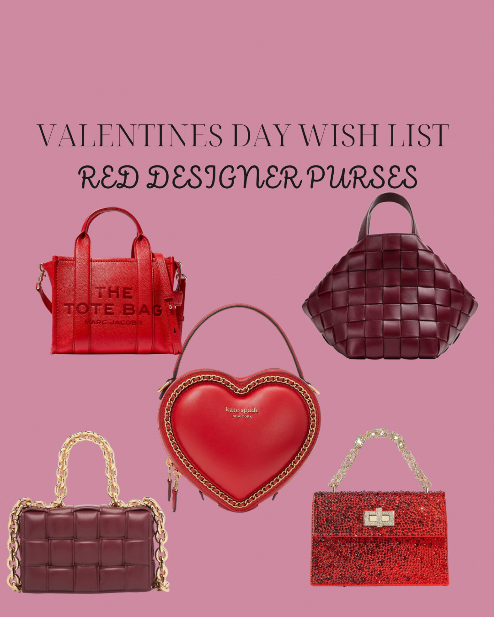 While you plan for the special day, let me take the guesswork out of what to ask for/buy for your hunny 

This post was going to just be about the Bottega Veneta red purses 😍. But then I decided the girlies needed options! 

Red is a BOLD color. And while this is a Valentines Day post, a red purse can be your statement piece all year long! 

#valentinesday #valentinesgiftforher 
#valentines

#LTKstyletip #LTKitbag #LTKGiftGuide