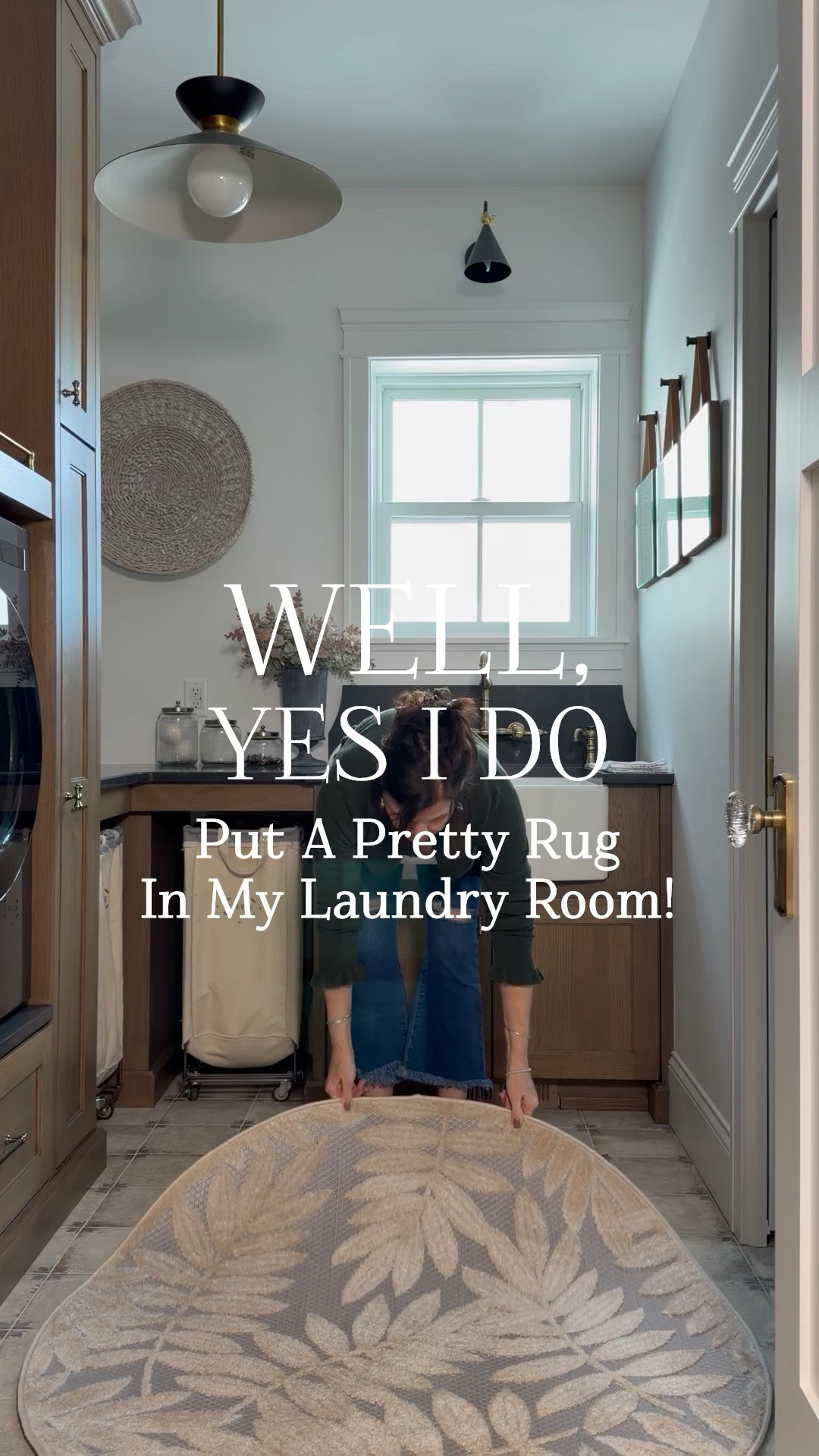 I’m a fan of a pretty rug in the laundry room, especially if it’s also affordable. I swap these two from summer to winter. I love the flatweave texture for summer and the plush on my toes in the winter.

#LTKHome #LTKSeasonal #LTKvlog
