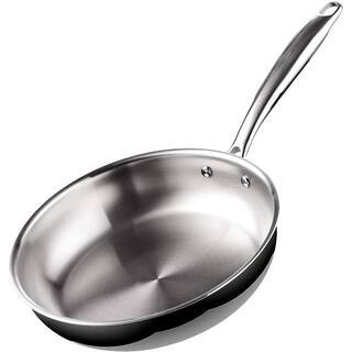 10 in. Tri-Ply Clad Stainless Steel Skillet Saute Frying Pan | The Home Depot
