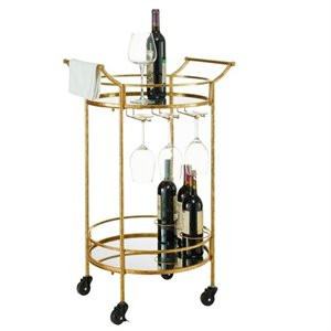 Bowery Hill Bar Cart in Gold | Homesquare