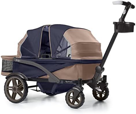 Gladly Family Anthem 4 Quad Wagon Stroller, All-Terrain Collapsible Wagon with Canopy for Kids, 4 Se | Amazon (US)