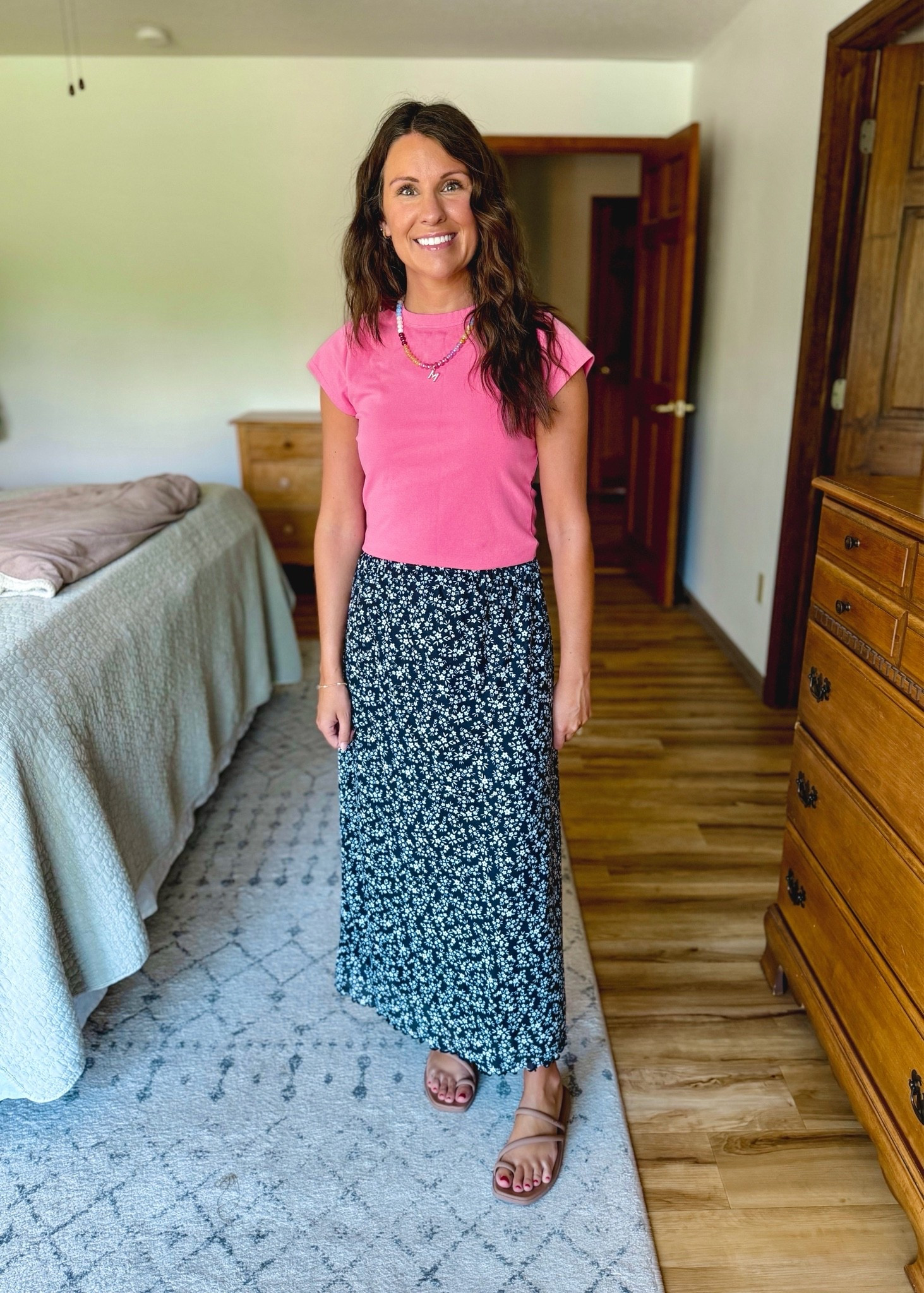 small in my tee (linked a similar one in case it’s selling out), small in my skirt and 6 in my Croc sandals. My beaded initial necklace is selling out so I also linked similar.

#LTKgrwm #LTKootd #LTKPetite