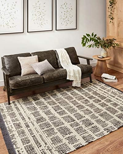 Loloi Chris Loves Julia x Alice ALI-02 Cream / Charcoal Geometric Area Rug 7'-9" x 10' | Amazon (US)