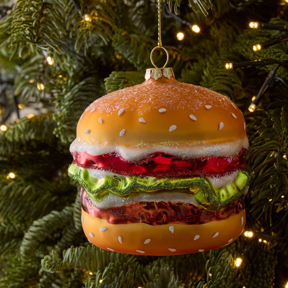 Glass Hamburger Ornament | West Elm (US)