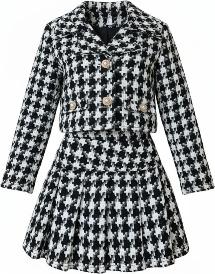 Mia Belle Girls Cute Festive Jacket and Pleated Skirt Set | Nordstrom | Nordstrom