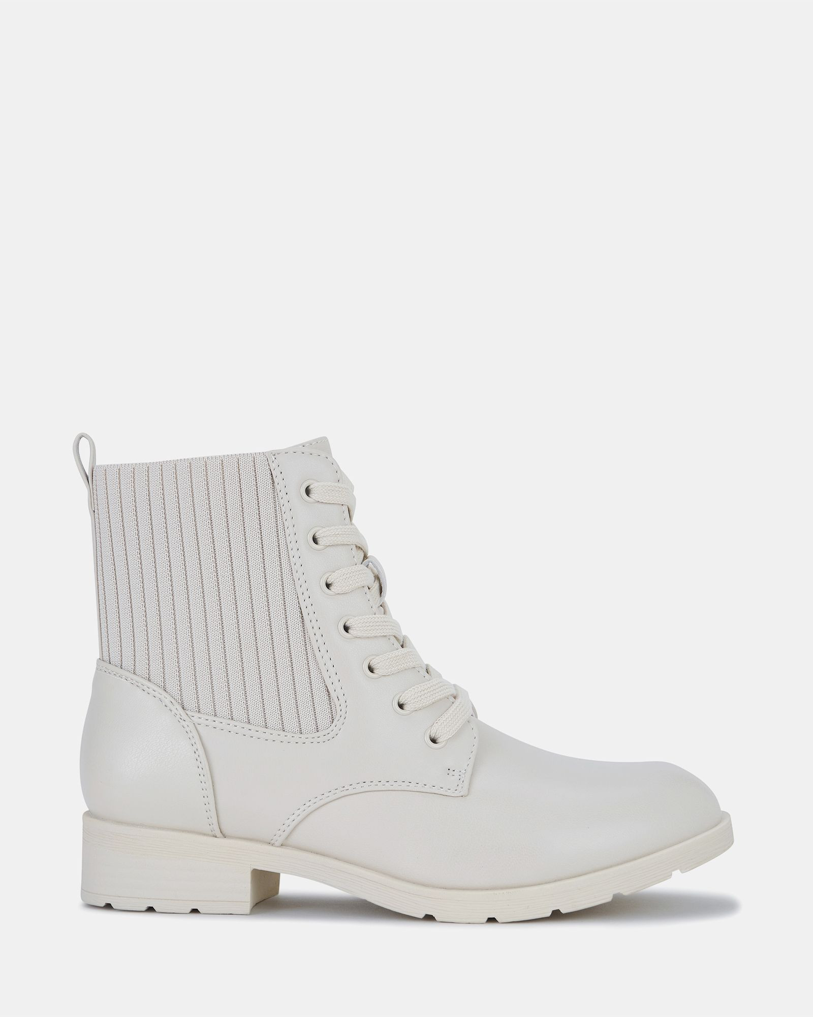 KAMDYN CREAM Lace-Up Boots | Novo Shoes