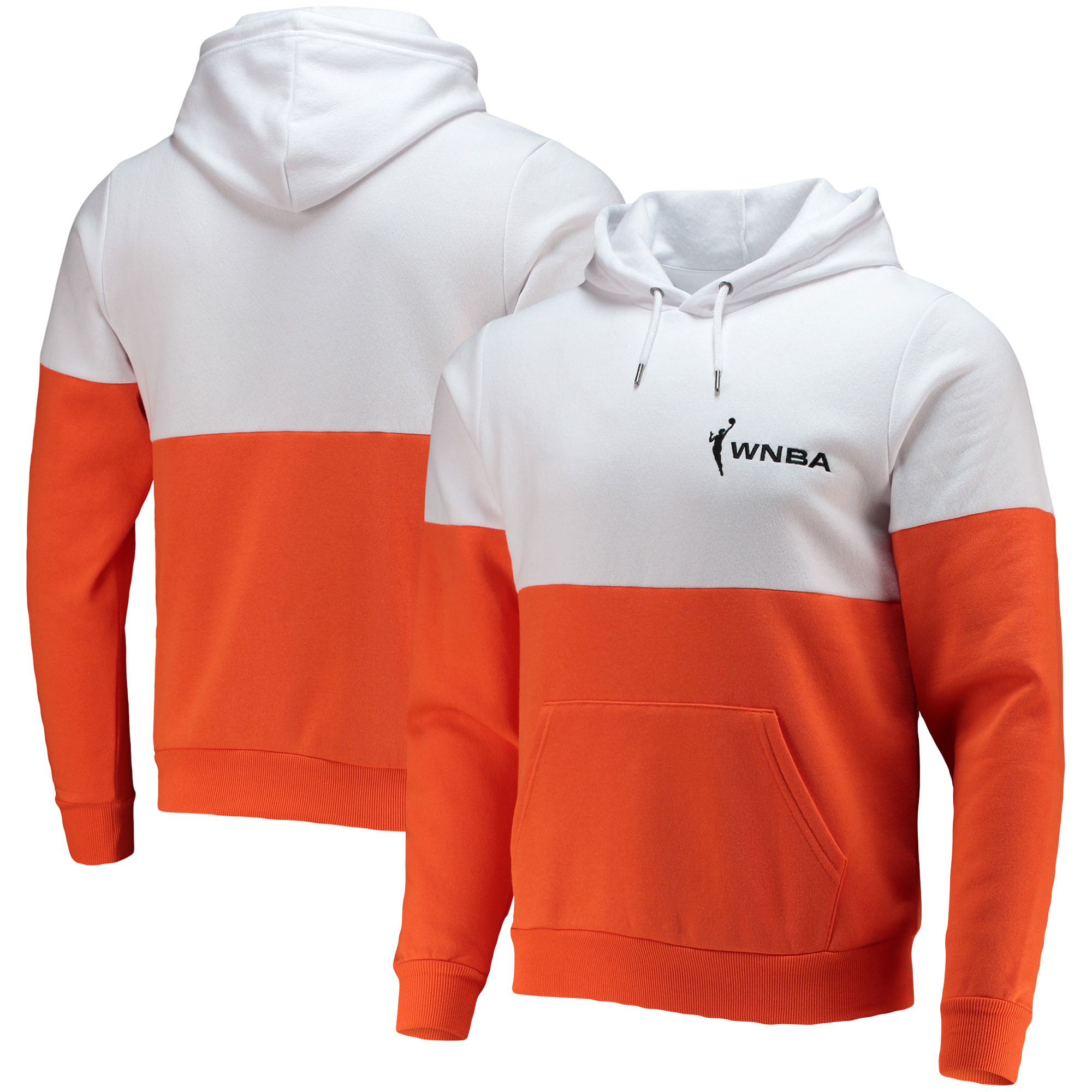 The Wild Collective Orange/White WNBA Colorblock Pullover Hoodie | Fanatics