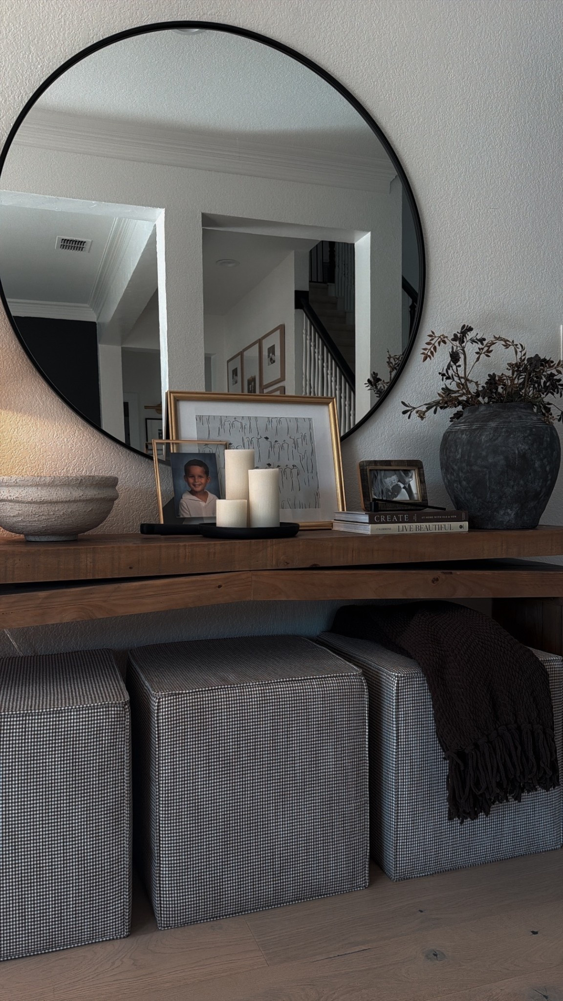 My entryway console details here! This is the Henn Console and we love it as a statement piece right when you walk in 🤎

#LTKHome