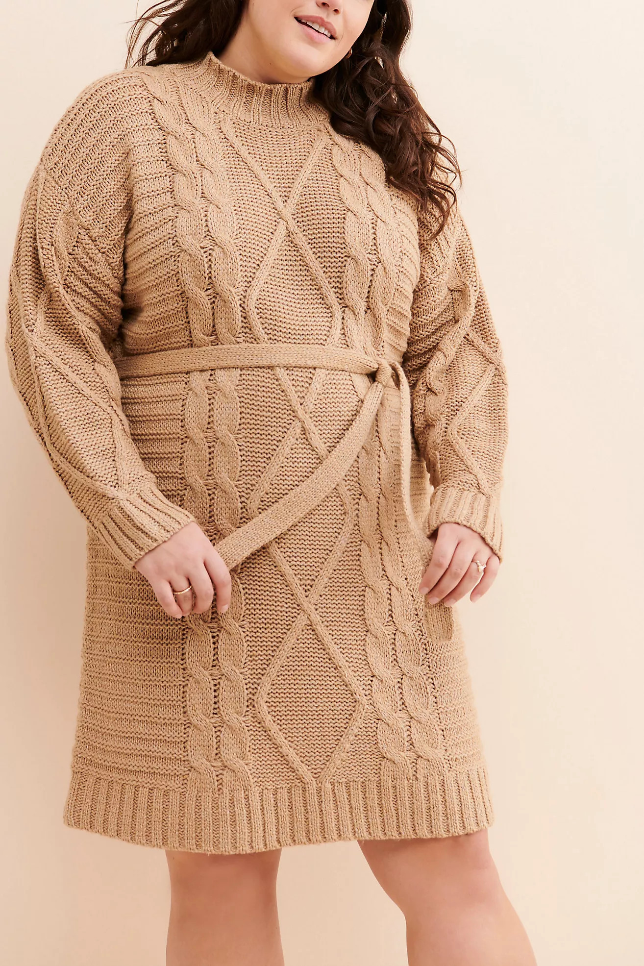 Amadi Leah Cable Knit Sweater Dress | Anthropologie (US)