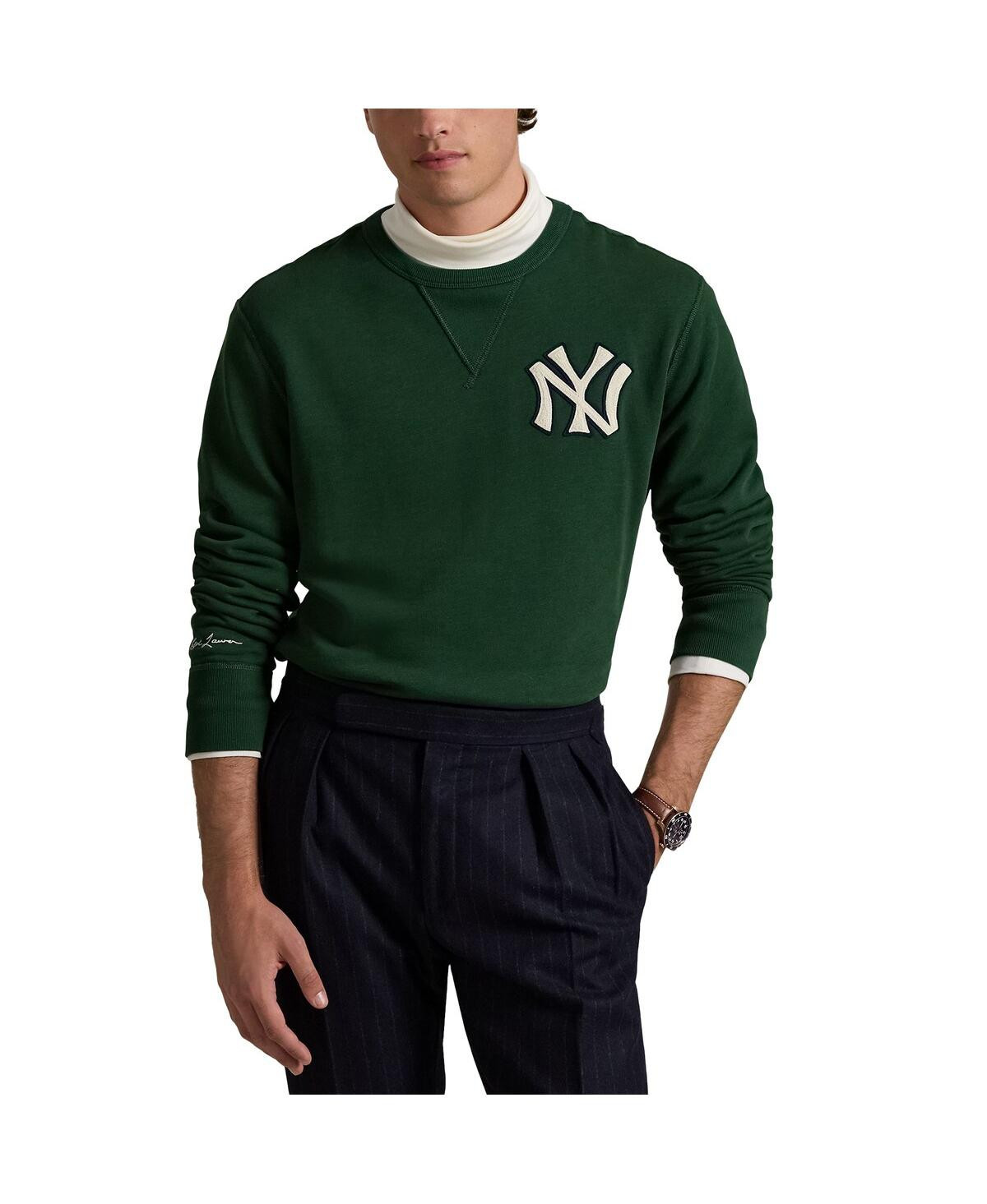 Polo Ralph Lauren Men's Green New York Yankees Pullover Sweatshirt - Green | Macy's