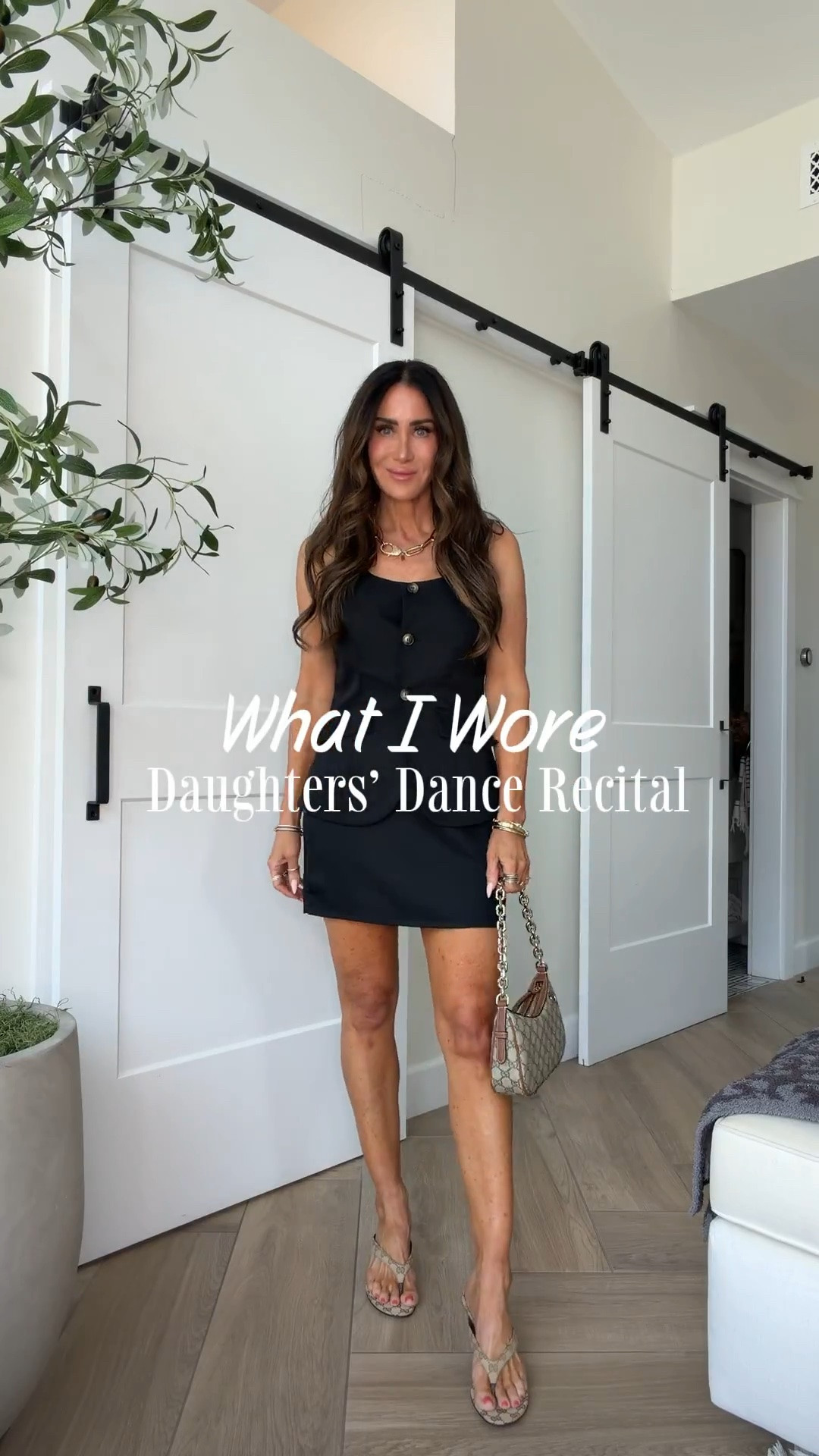 Wore the cutest vest skirt set to my daughters’ dance recital. It’s giving Amanda Uprichard vibes for under $100!! Wearing size small.. the skirt runs a little big so I just pinned the back . I like how this size lays off the booty and isn’t tight. 
Gucci thong sandals…obsessed with this design and runs tts 
Convertible Gucci chain bag can also be a crossbody 
Jewelry linked 
Black matching set for summer 


@Revolve

#LTKootd #LTKSeasonal #LTKOver40

#LTKmomlife #LTKU