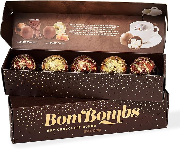 BomBombs, Hot Chocolate Bombs, Includes Fudge Brownie and Caramel Candy Cocoa Bombs Filled with M... | Amazon (US)