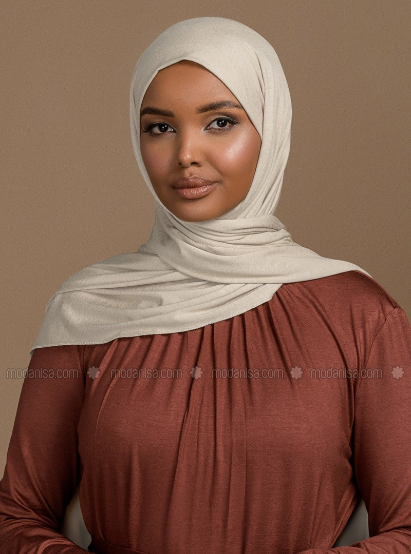 Mercerized Jersey Viscose Shawl - Modern Stone | Modanisa (US)
