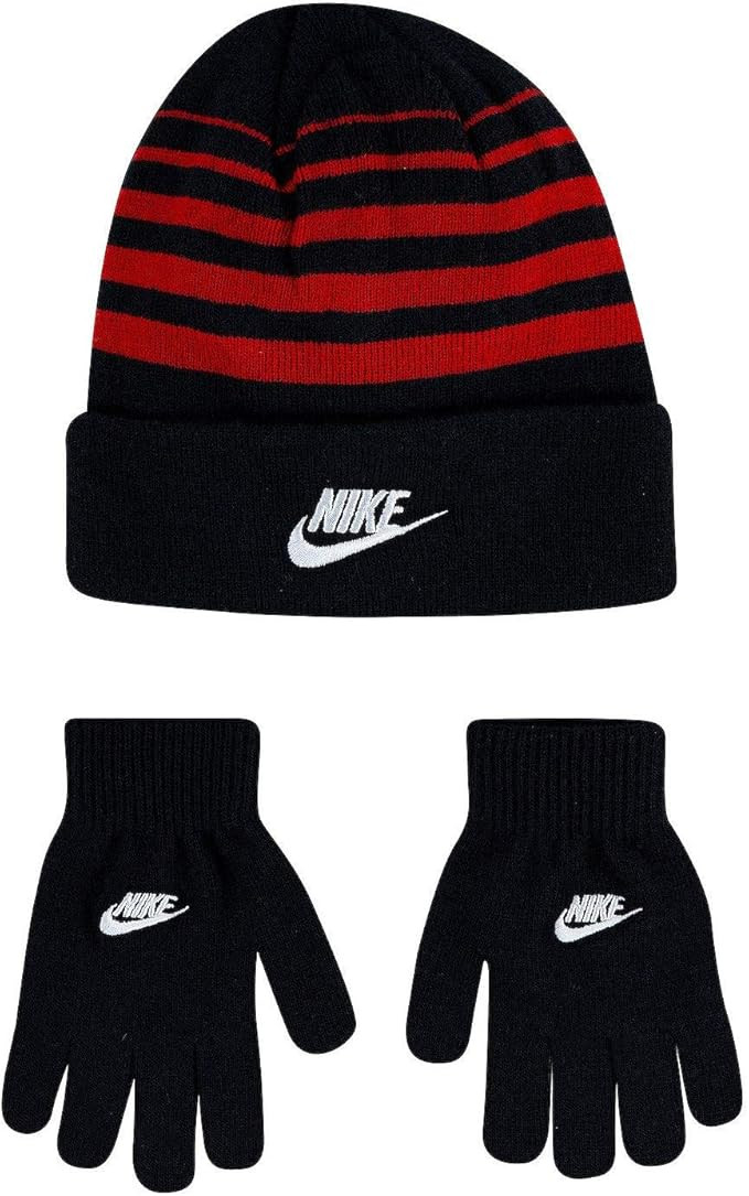Nike Boy`s Futura Foldover Beanie & Glove 2 Piece Set | Amazon (US)