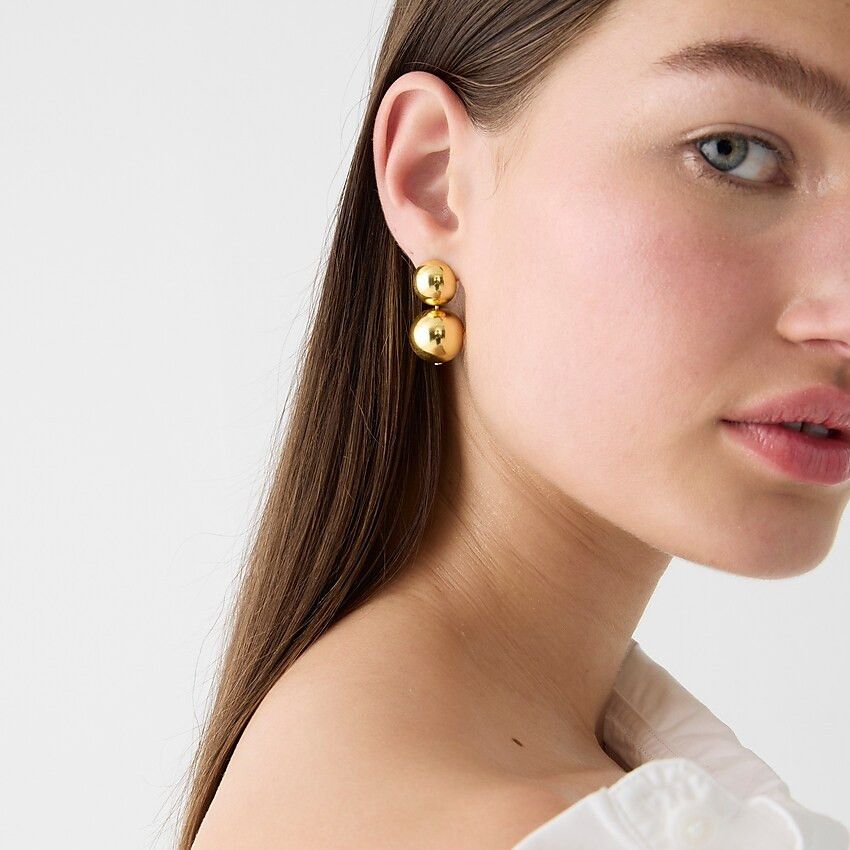 Metallic ball earrings | J.Crew US