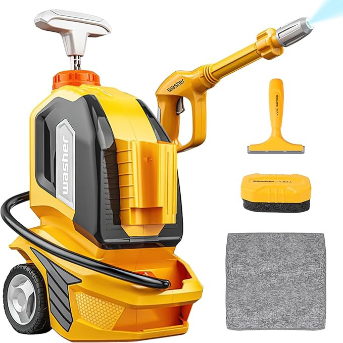 deAO Kids Clean Car Wash Toy,Car Washer with Scraper Sponge Towel,Rag,Toddler Pretend Play Tools ... | Amazon (US)