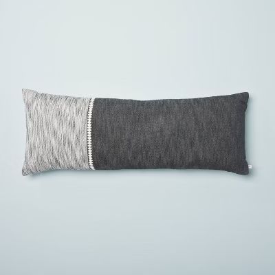 16" x 42" Diamond Stripe Color Block Lumbar Bed Pillow - Hearth & Hand™ with Magnolia | Target