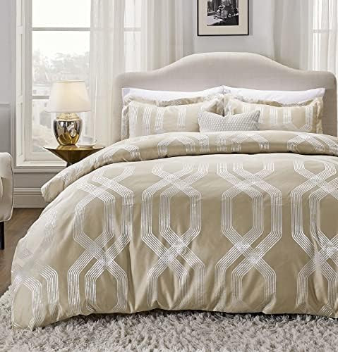 Bedsure King Size Duvet Cover - Gold Duvet Cover King Size, Geometric Patterned King Duvet Cover,... | Amazon (US)