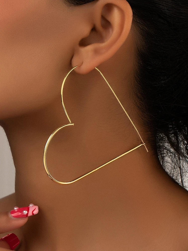 Heart Design Hoop Earrings | SHEIN