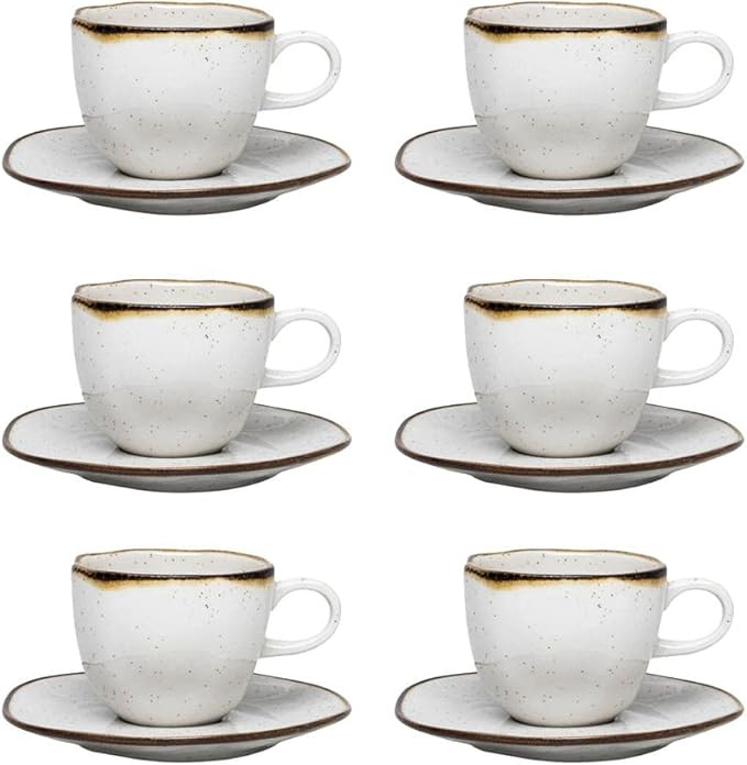 Conjunto de 6 Xícaras de Chá grandes 220 ml com pires Ryo Maresias | Amazon (BR)