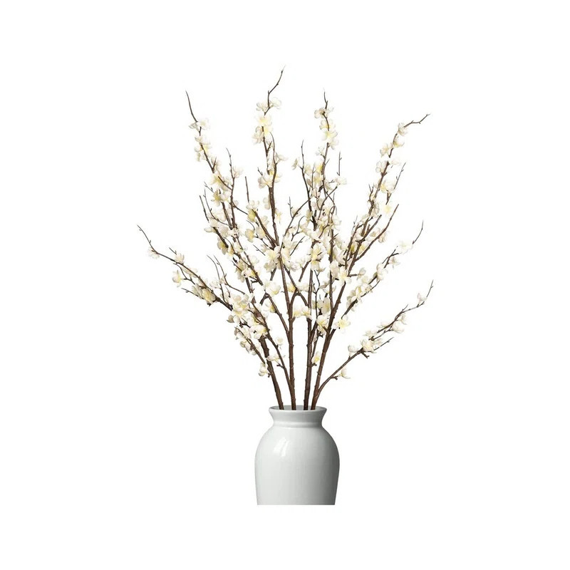 Dakota Fields 4Pcs Cherry Blossom Branches Artificial Flowers for Spring Summer Indoor Decoration... | Wayfair North America