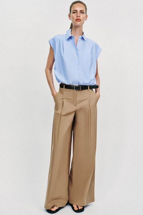 BALLOON CROPPED SHIRT | Zara UK