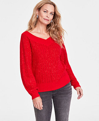 INC International Concepts Embellished Sweater, Created for Macy's - Macy's | Macy's