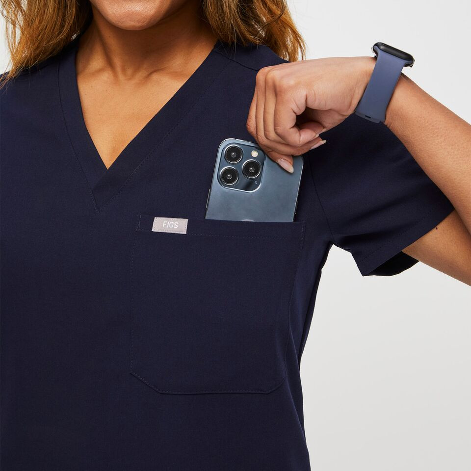 Women's Catarina One-Pocket Scrub Top™ - Navy · FIGS | FIGS