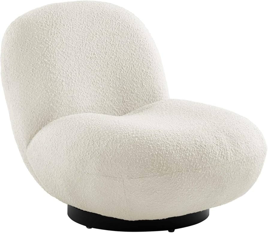 Modway Kindred Fabric Swivel Chair with Black Ivory Finish EEI-5486-BLK-IVO | Amazon (US)