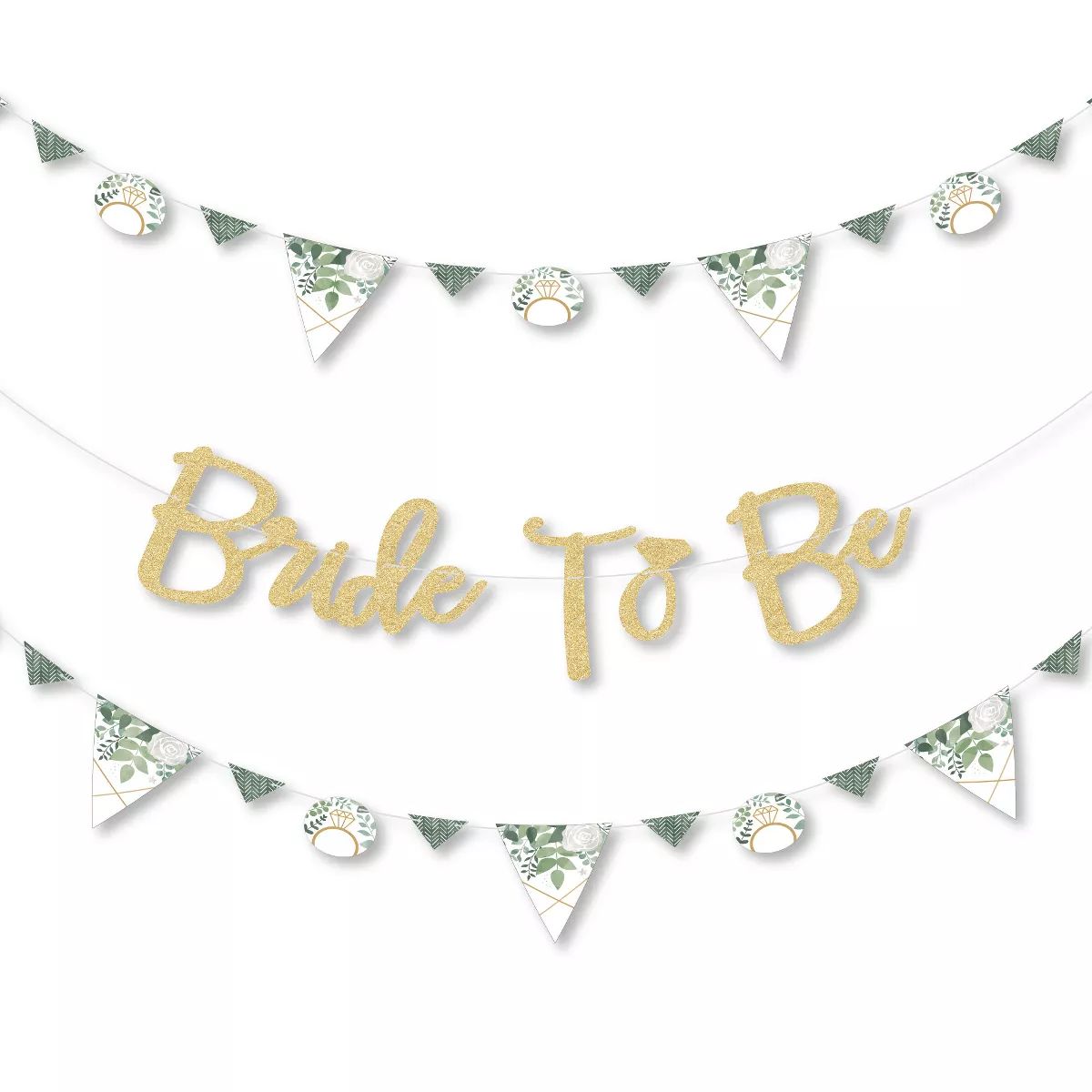 Big Dot of Happiness Boho Botanical Bride - Bridal Shower & Wedding Party - 36 Banner Cutouts & N... | Target