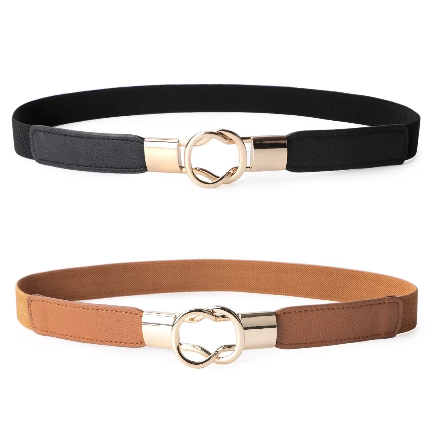 JASGOOD Women Elastic Skinny Belt for Dresses Stretchy Ladies Belts | Walmart (US)
