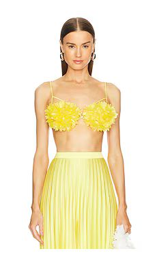 SELEZZA LONDON Annie Floral Bustier in Tuscany Yellow from Revolve.com | Revolve Clothing (Global)