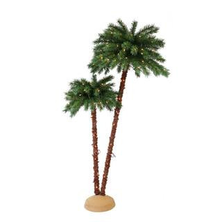 3.5 ft./6 ft. Pre-Lit Artificial Palm Tree with 175 UL-Listed Lights | The Home Depot