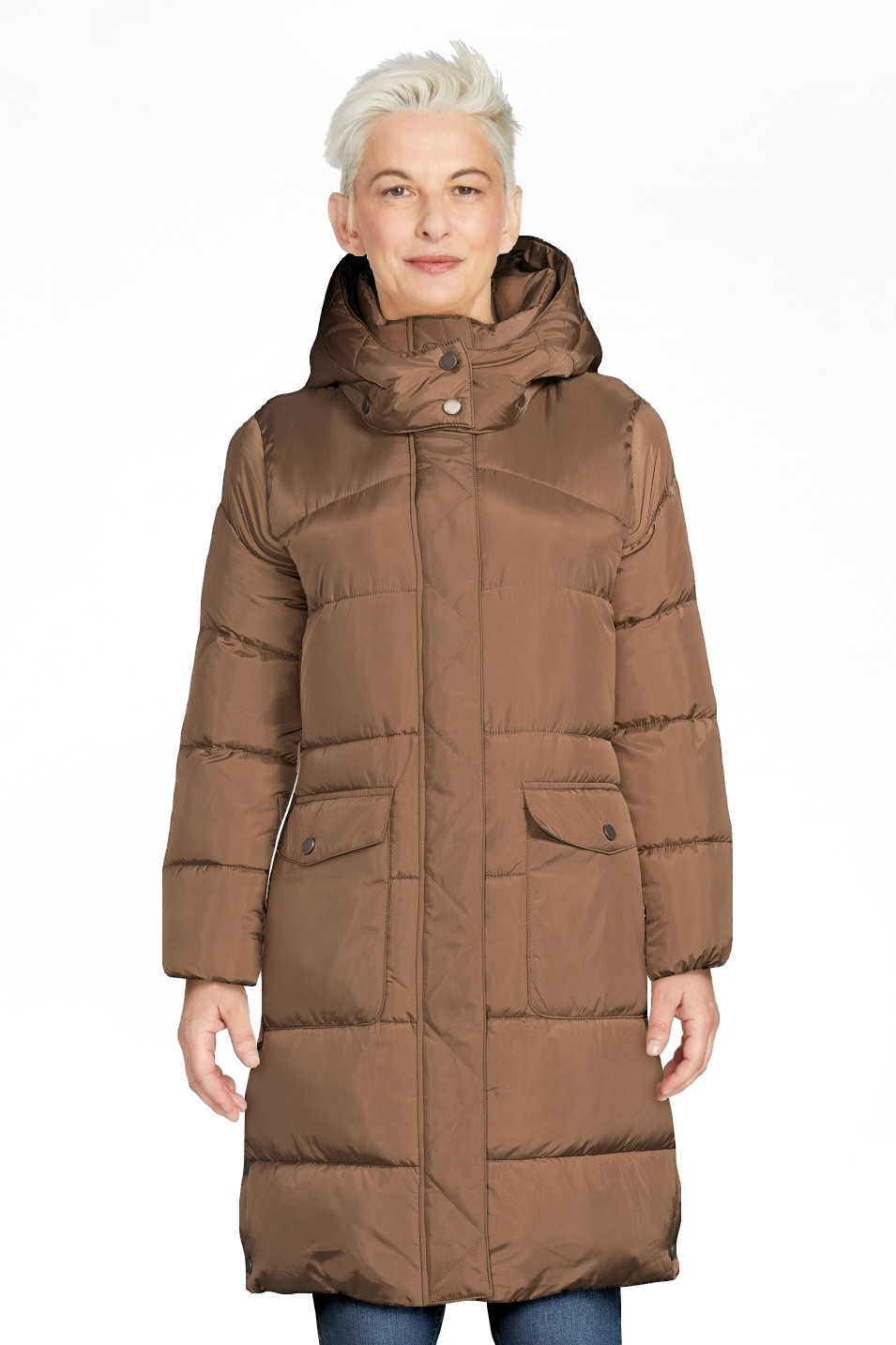 BCBG Paris Women's Long Puffer Coat with Hood, Sizes S-XL | Walmart (US)