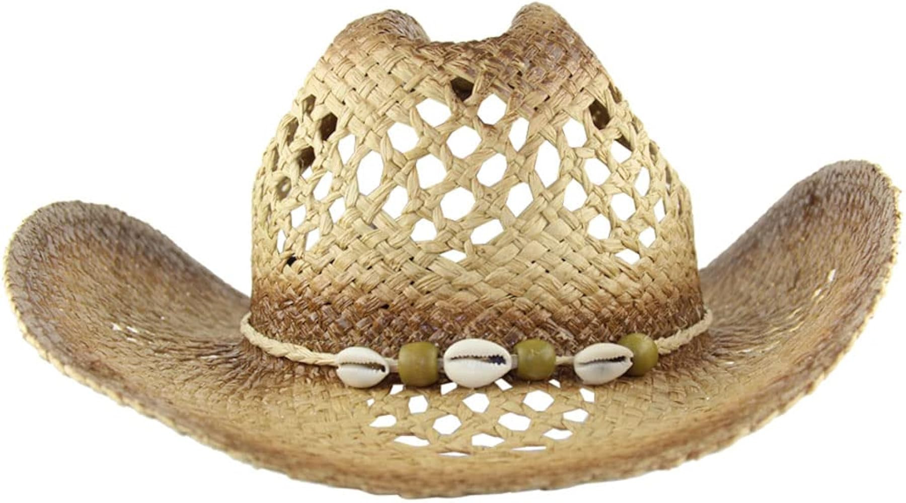 MINAKOLIFE Men's & Women's Western Style Cowboy/Cowgirl Straw Hat | Amazon (US)