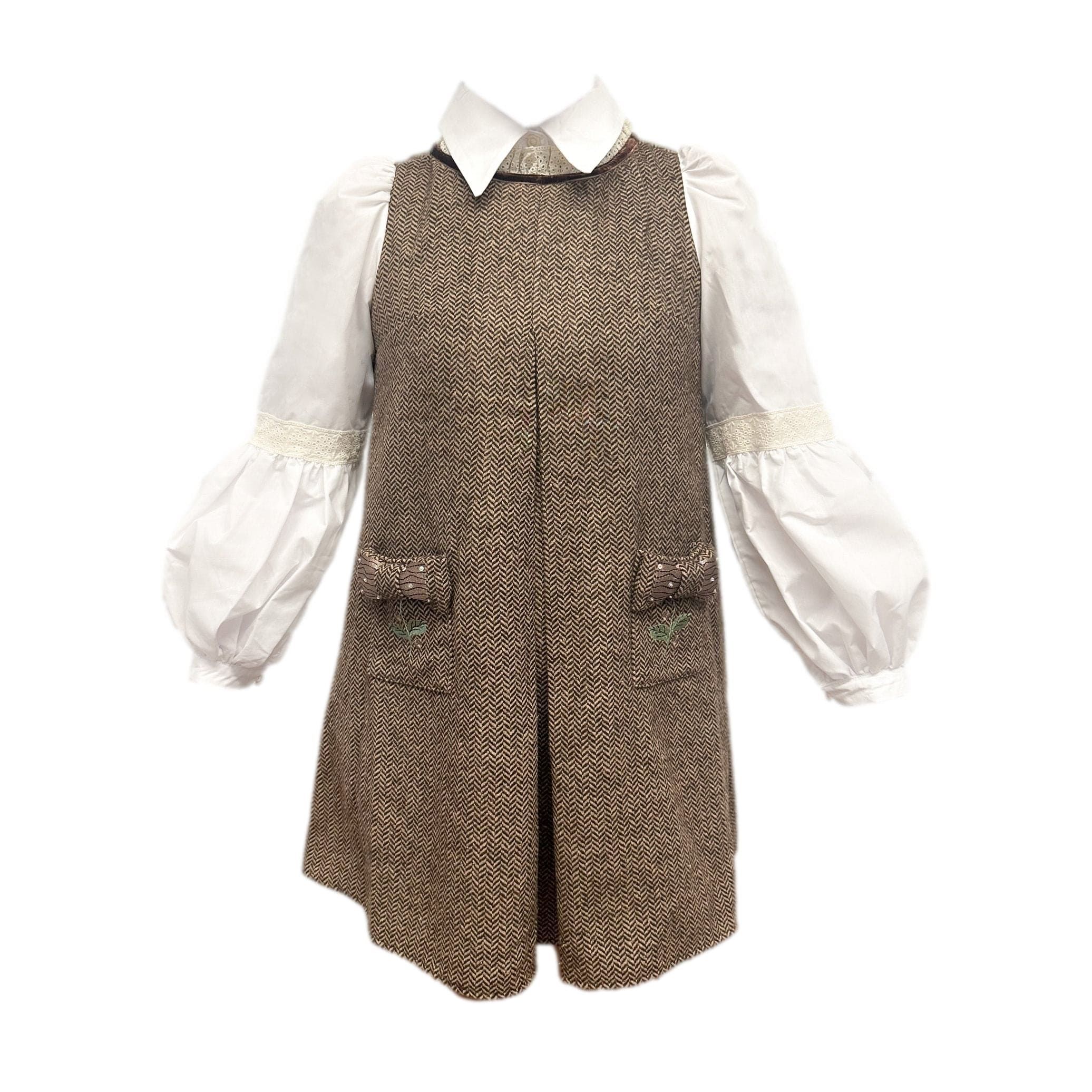 Herringbone Tweed Mom Dress | petite maison kids