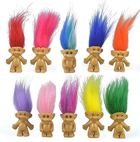 10PCS Mini Troll Dolls, PVC Vintage Trolls Lucky Doll Mini Action Figures 1.2" Cake Toppers Chrom... | Amazon (US)